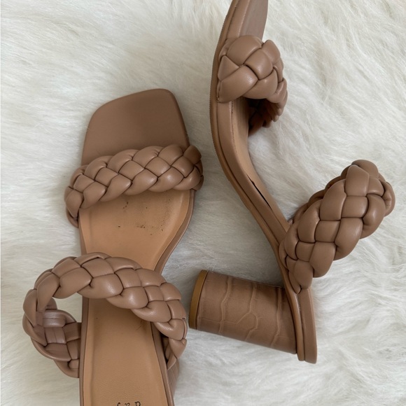 A New Day Brown Braided Mule Heels - Picture 9 of 9